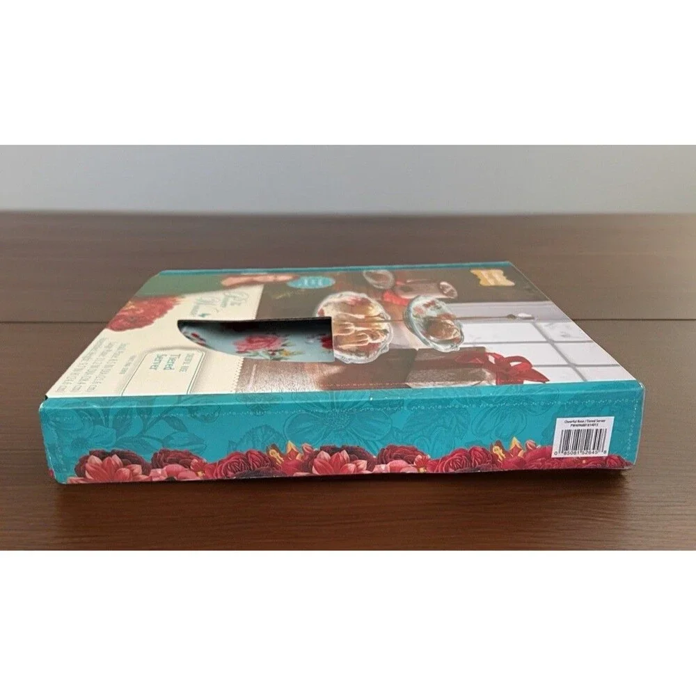 The Pioneer Woman Special Holiday Edition Cheerful Rose 2-Tiered Server